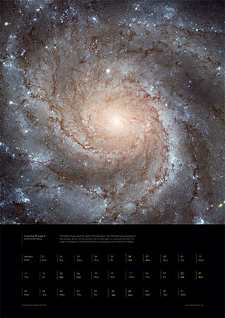 January 2007 - A stunning HD image of the Pinwheel Galaxy.