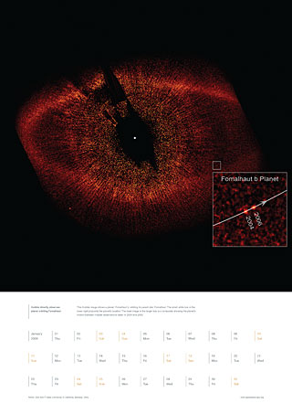 January 2009 - Hubble directly observes planet orbiting Fomalhaut