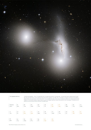 February 2010 - Trio of galaxies mixes it up