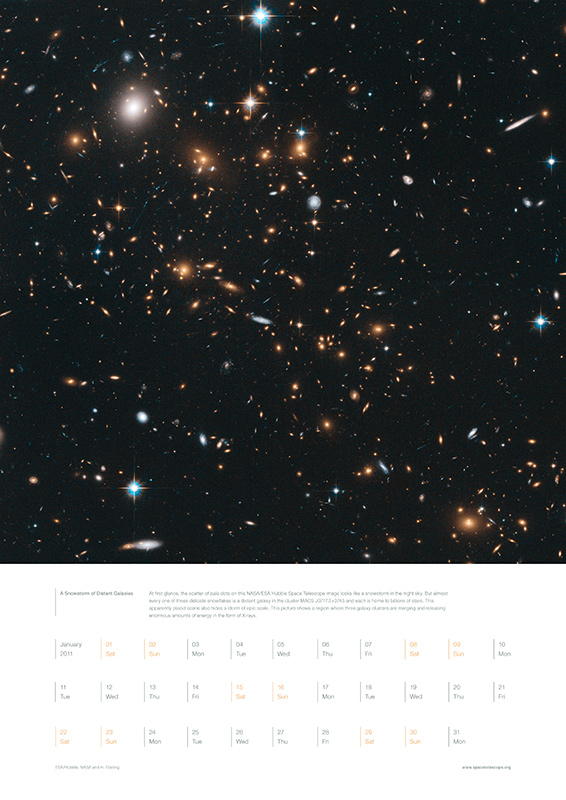 January 2011 – A Snowstorm of Distant Galaxies