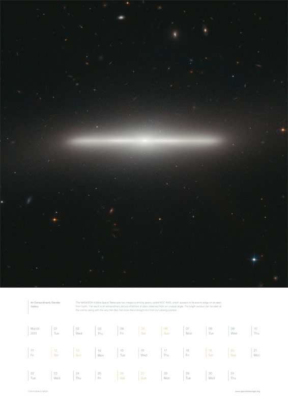 March 2011 – An Extraordinarily Slender Galaxy