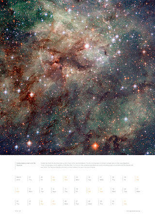 March 2012 - Hubble snaps a close-up of the Tarantula