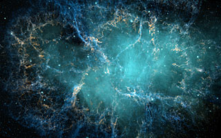 Crab Nebula gets the "Blues"