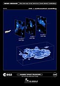 Three-dimensional distribution of dark matter in the Universe (artist's impression)