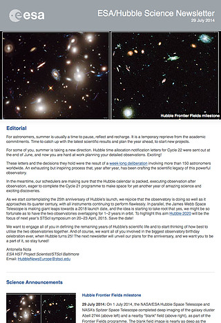 ESA/Hubble Science Newsletter - July 2014
