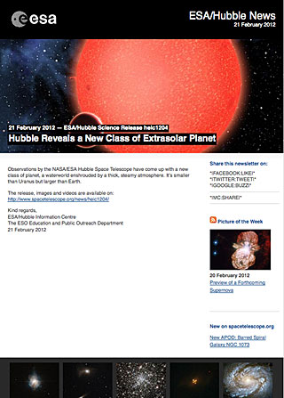 ESA/Hubble Science Release heic1204 - Hubble Reveals a New Class of Extrasolar Planet
