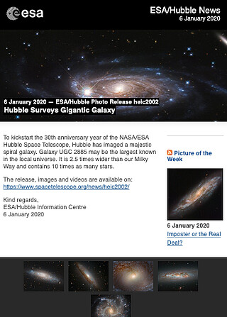 What did hubble see on your birthday 2000
