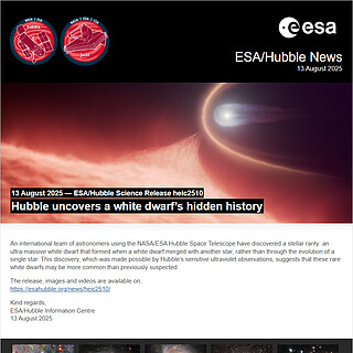 ESA/Hubble Science Release heic2510 - Hubble uncovers rare white dwarf merger remnant