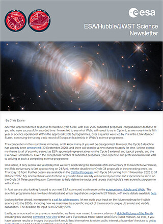 ESA/Hubble/Webb Science Newsletter - March 2026