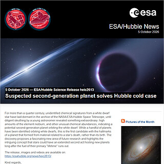 ESA/Hubble Science Release heic2613 - Suspected second-generation planet solves Hubble cold case
