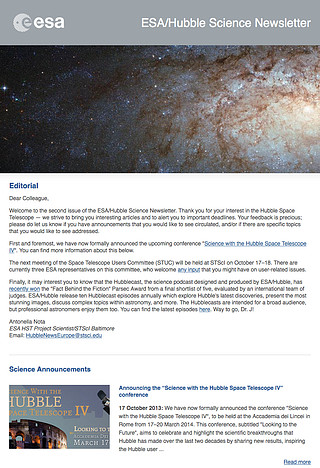ESA/Hubble Science Newsletter - October 2013