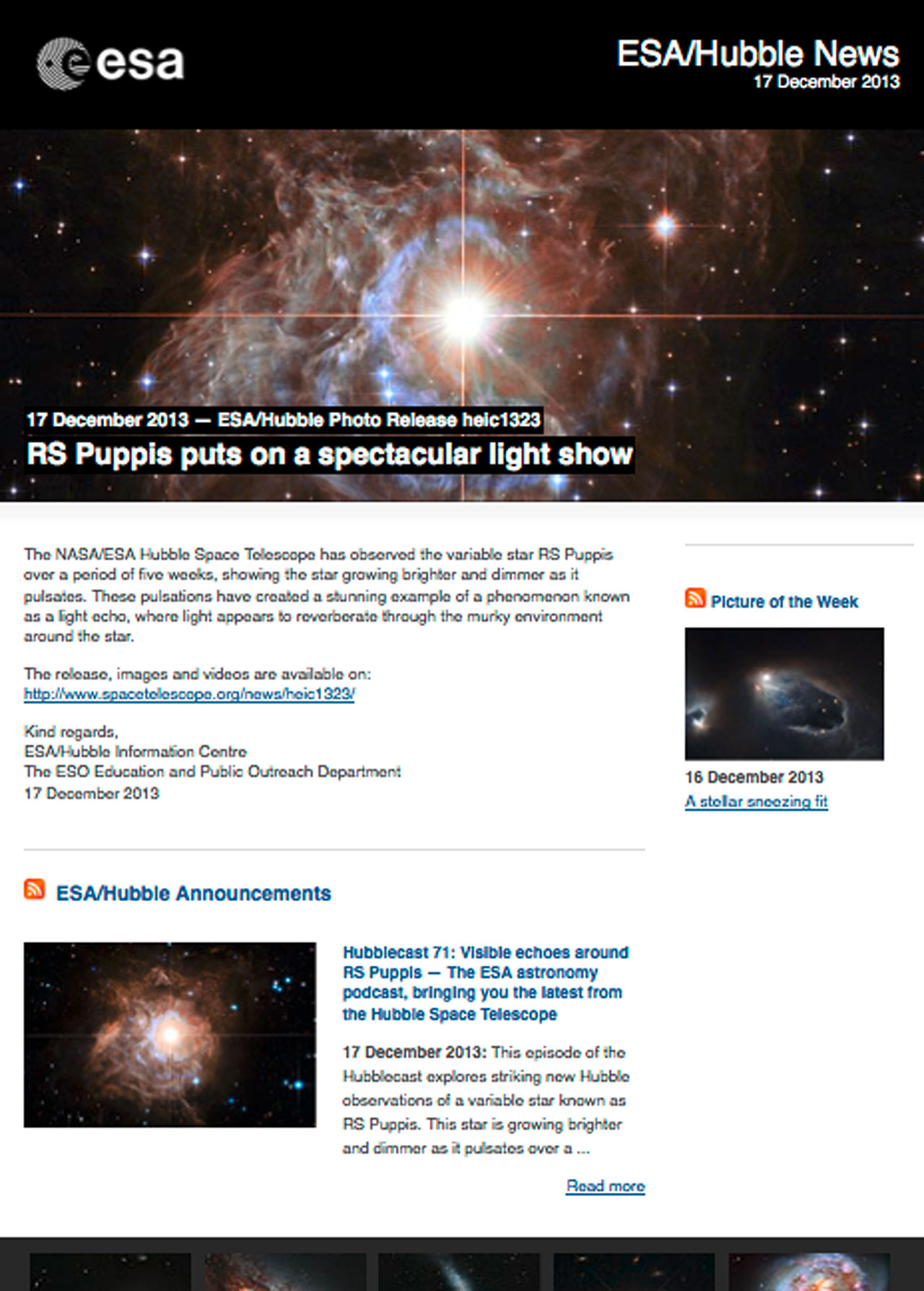 Esa Hubble ESA/Hubble