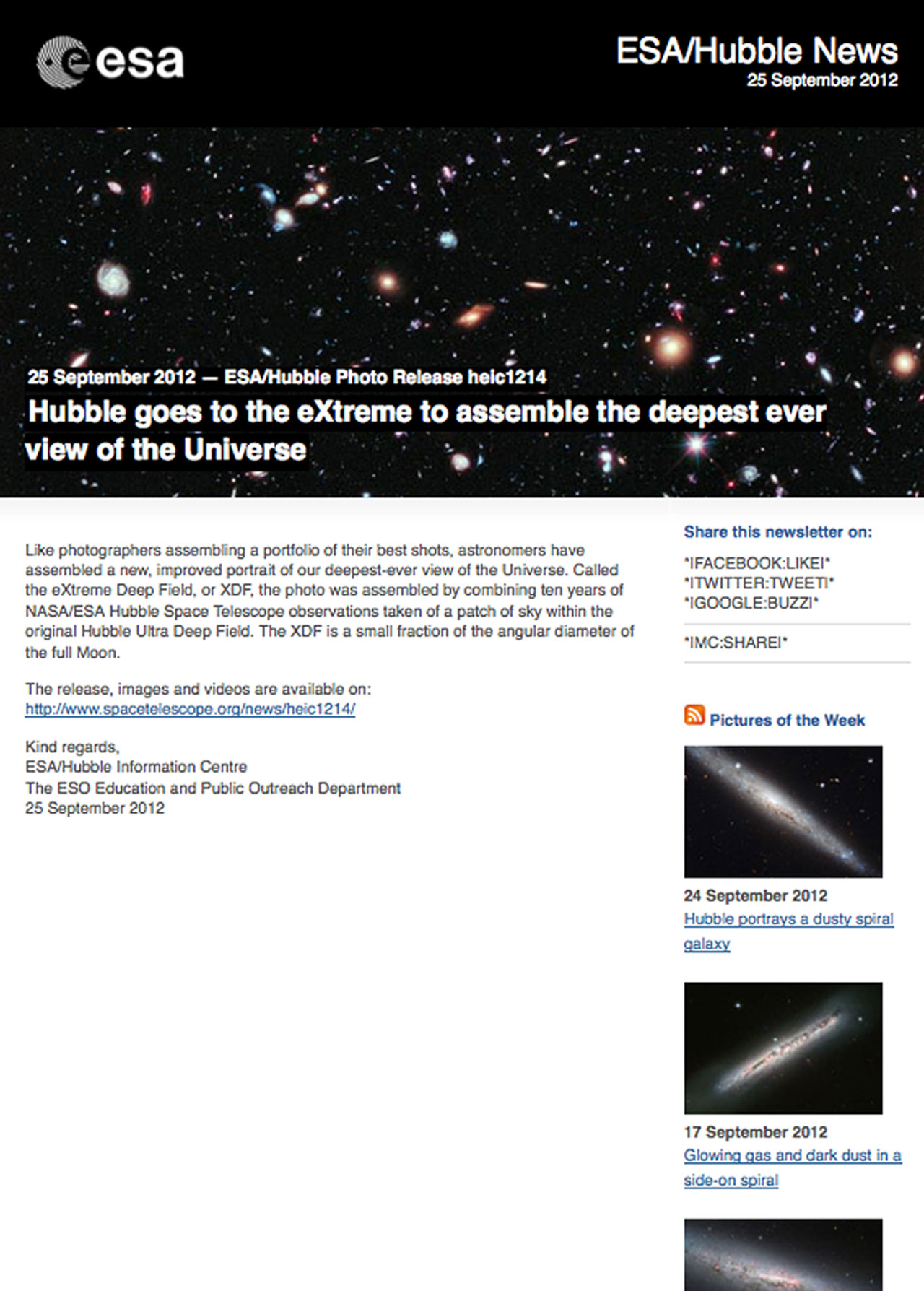 Esa Hubble ESA/Hubble