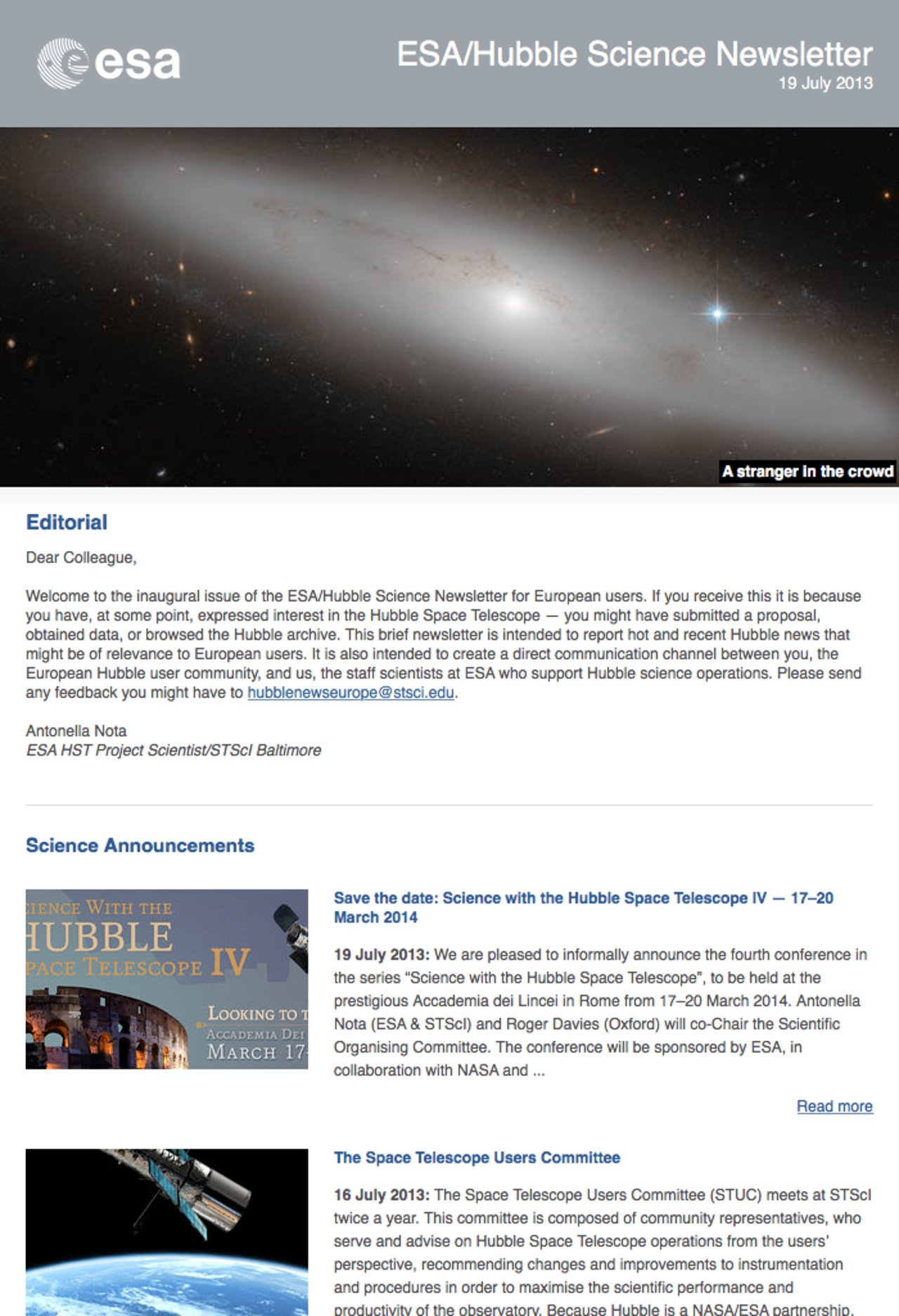 Nasa Science Newsletter