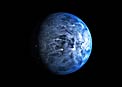Blue planet HD 189733b around its host star (artist’s impression)