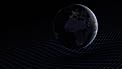 Animation of Earth and the fabric of space
