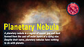 Word Bank: Planetary Nebula