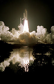  The long awaited launch of Discovery from Cape Canaveral marking the beginning of Servicing Mission 3A.